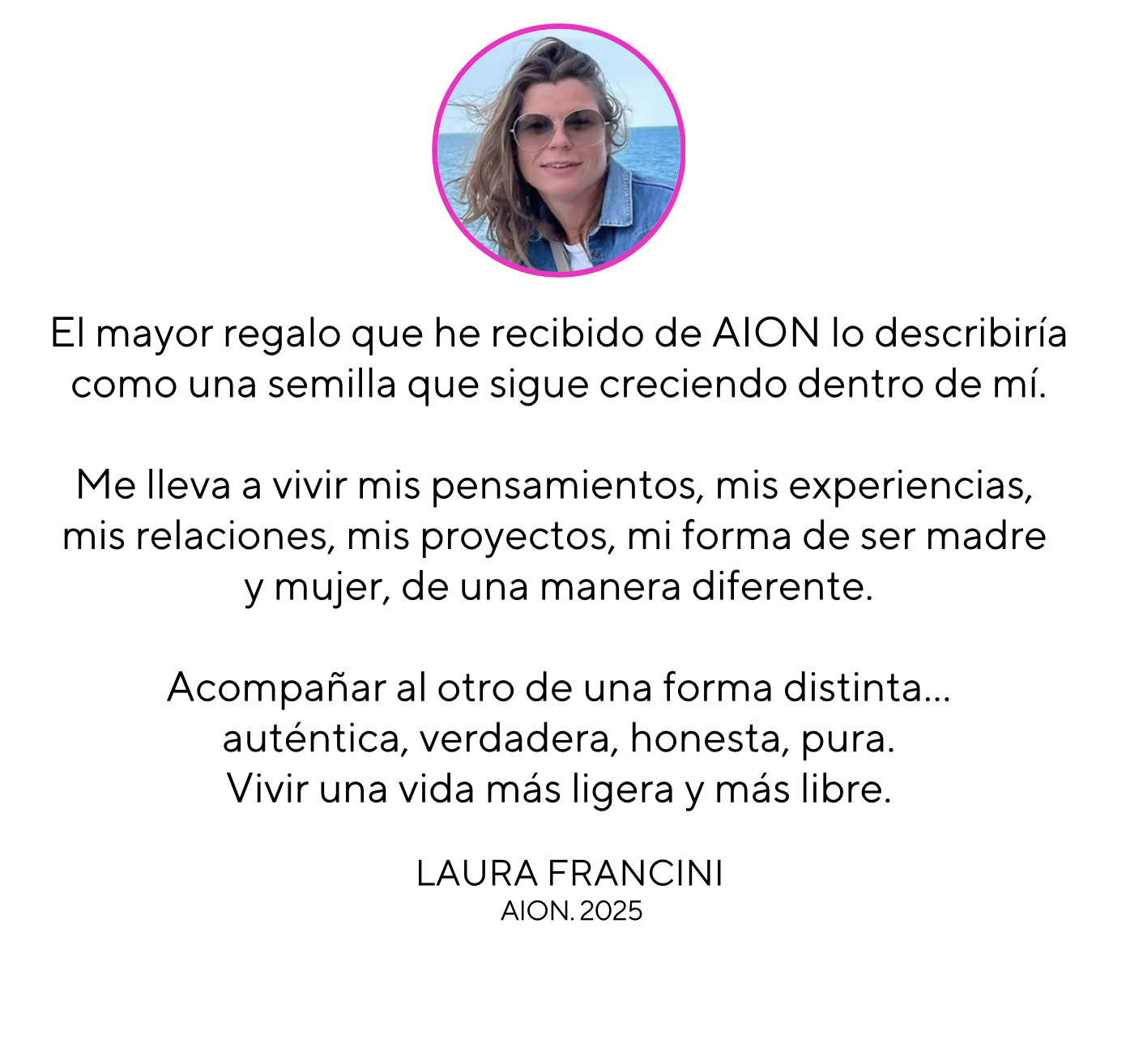 Testimonio de Laura Francini, AION 2025